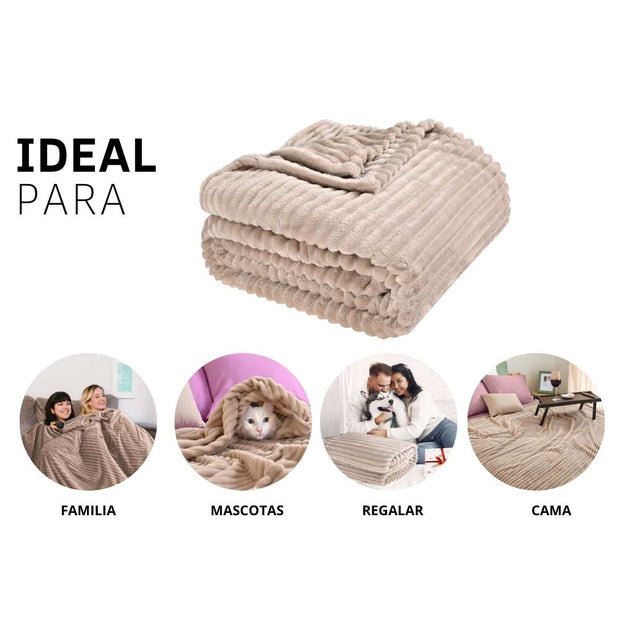 "Cobija de Rayas queen size arena para Múltiples Usos
