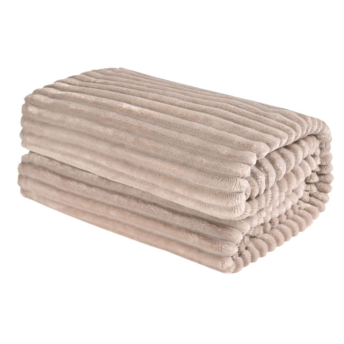 Cobija de Flanel de Rayas Individual Arena Vista Principal"