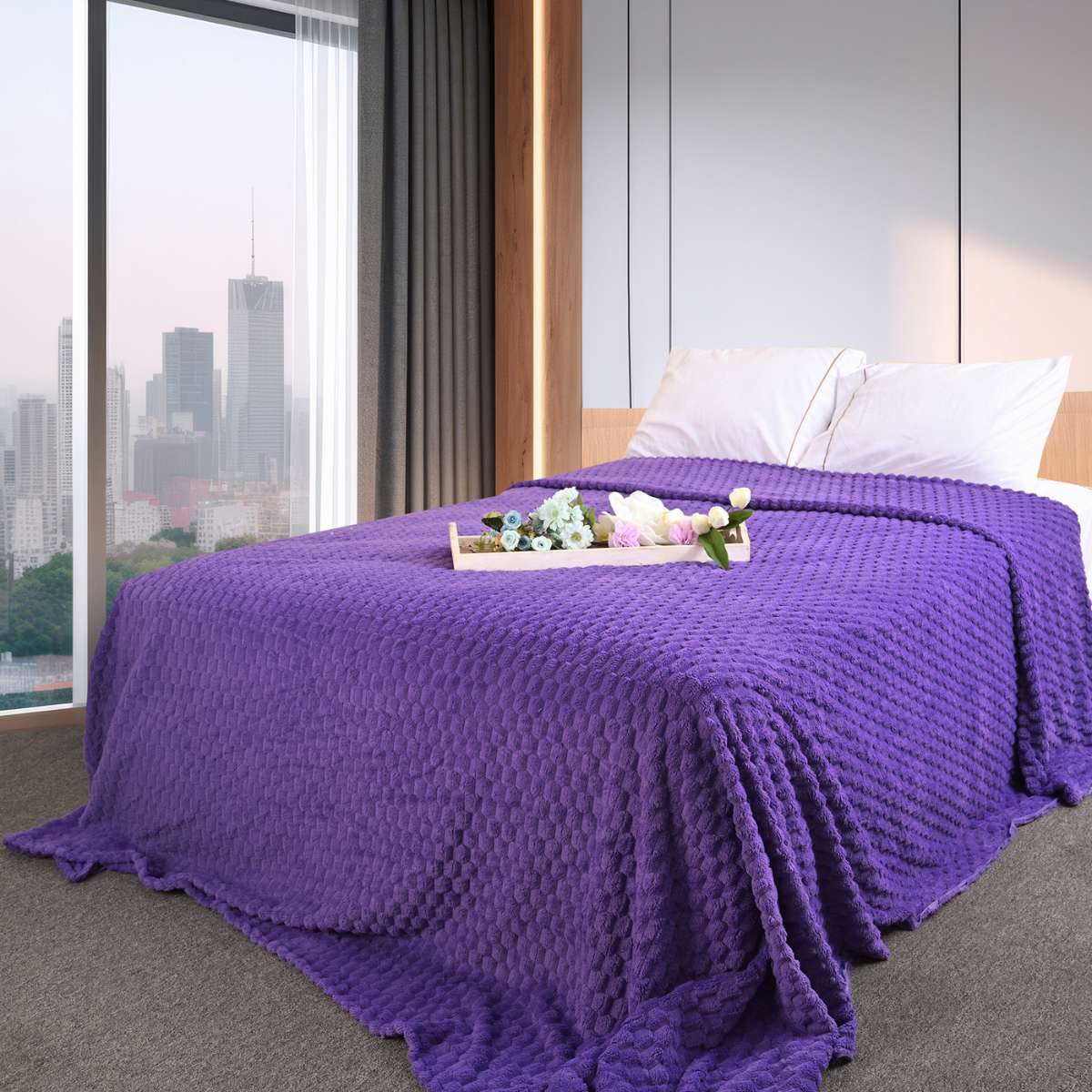 Cobija Matrimonial Morada (1.80x2.20)