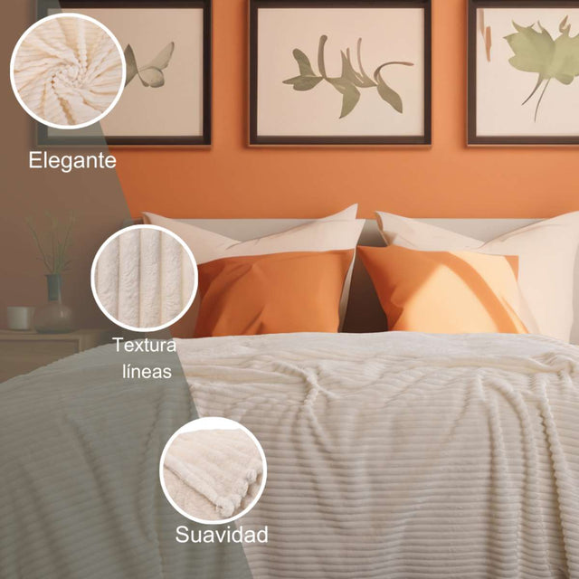 Cobija Matrimonial Lineas Muchos Colores