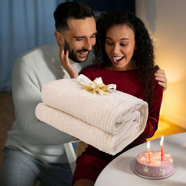 Cobija Matrimonial Lineas Muchos Colores