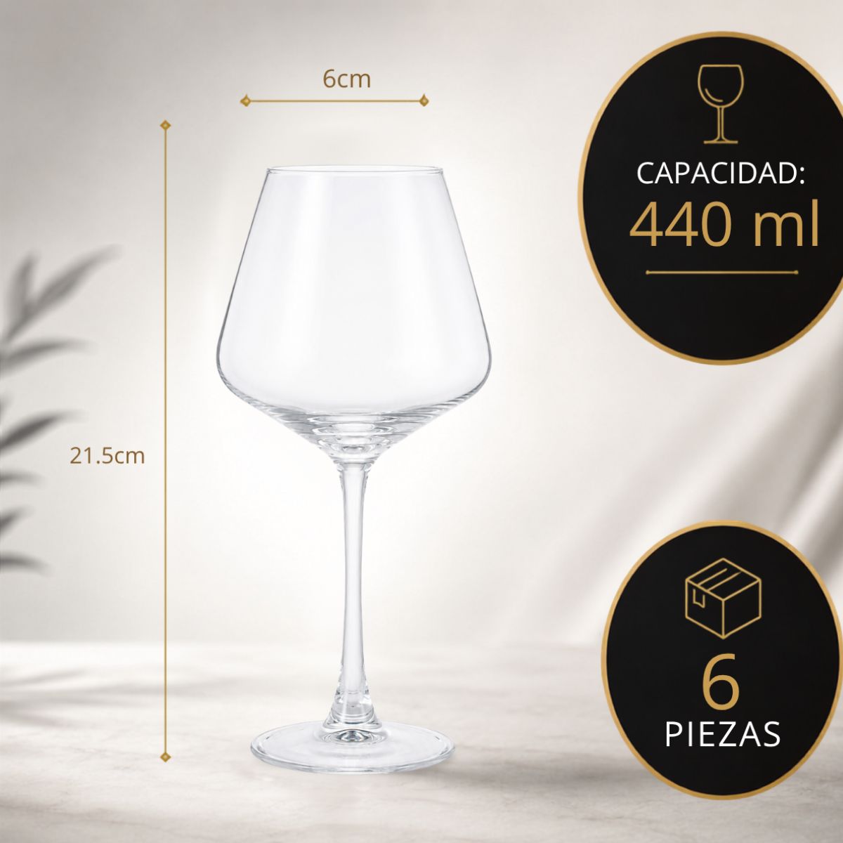 Set 6 Copas Globo 440 Ml