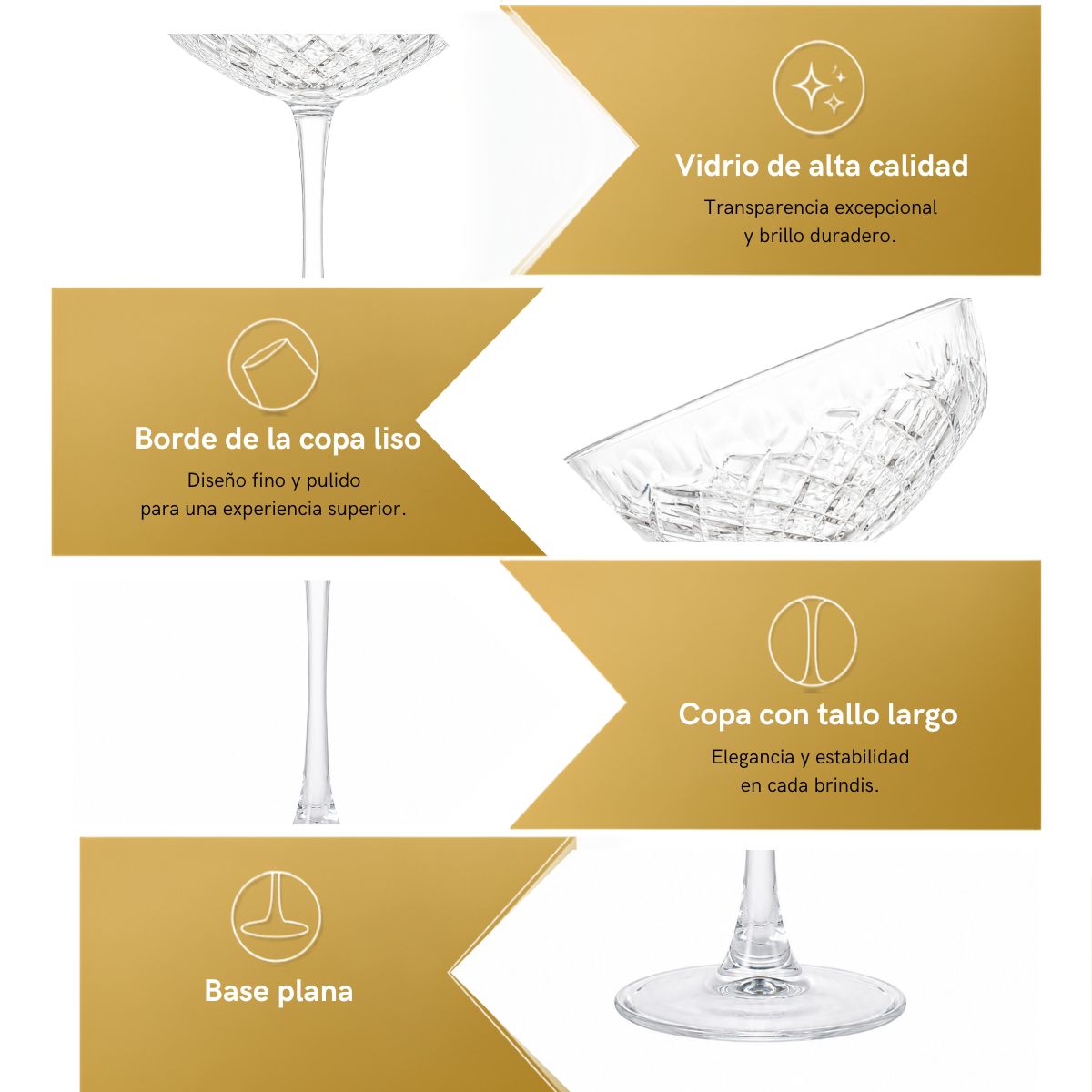 Set 4 Copas Martini Palassi Timeless 250 ml