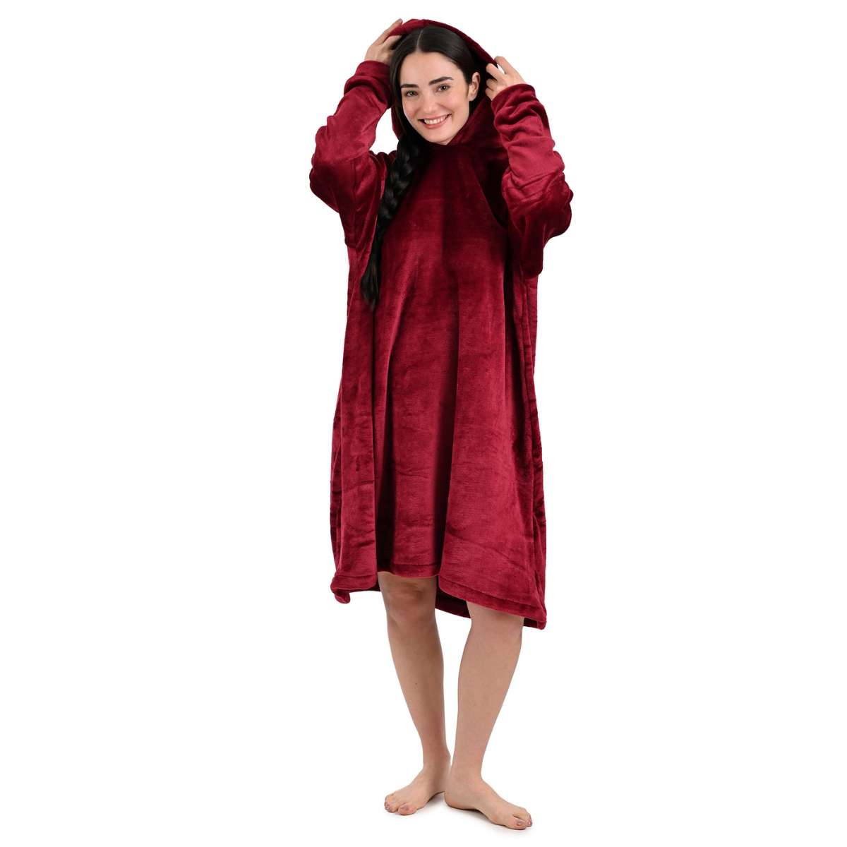 Hoodie Vino Sin Bolsas Unisex