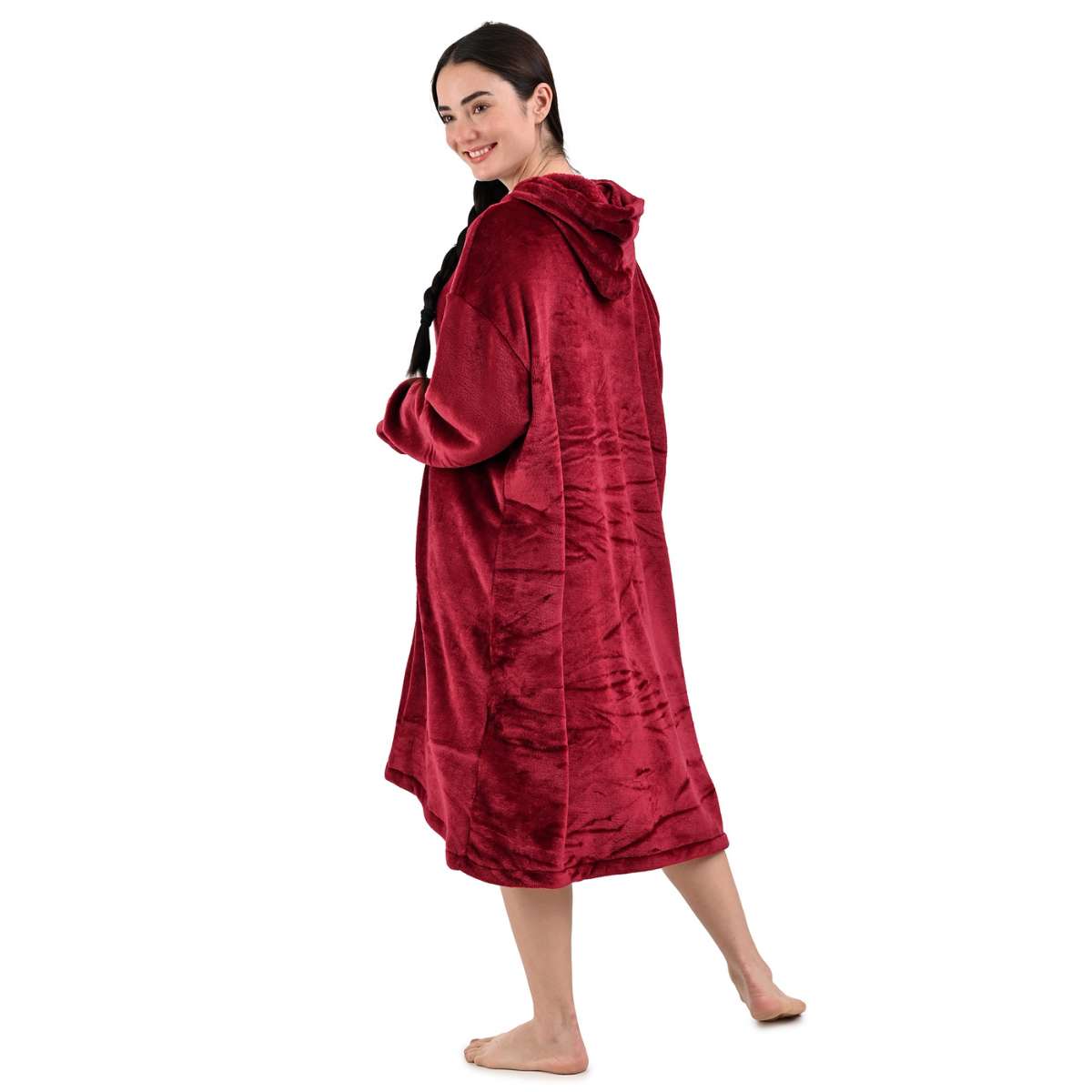 Hoodie Vino Sin Bolsas Unisex