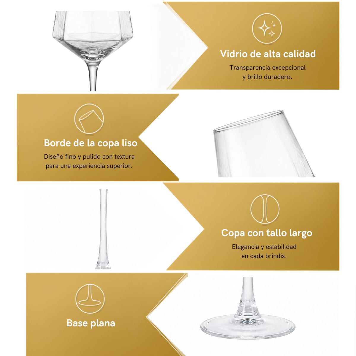 Copas Para Vino Pack De 6 Rombo 430ml