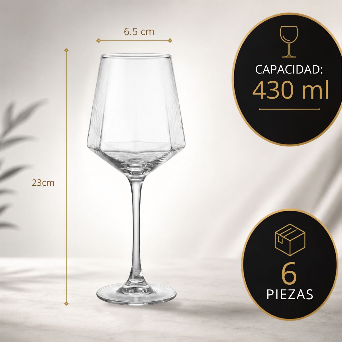 Copas Para Vino Pack De 6 Rombo 430ml