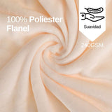 Cobija de flanel color hueso tamaño matrimonial , 100% poliéster