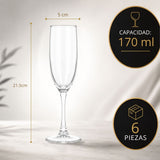 Set 6 Copas Champaña 170ml