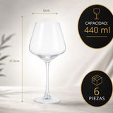 Set 6 Copas Globo 440 Ml