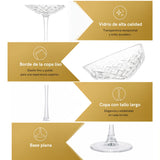 Set 4 Copas Martini Palassi Timeless 250 ml