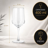 Set 6 Copas Vino  Excellent 400ml/ 510ml