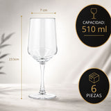 Set 6 Copas Vino  Excellent 400ml/ 510ml