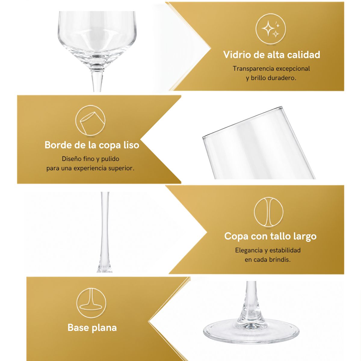 Set 6 Copas Vino  Excellent 400ml/ 510ml
