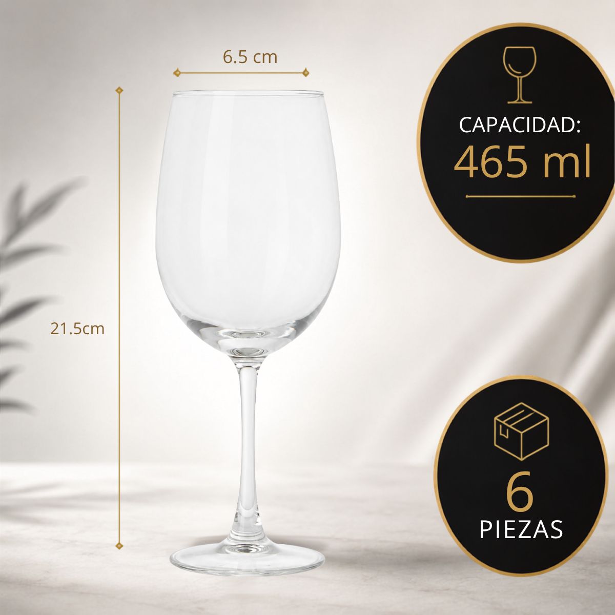 Set 6 Copas Vino  Siena 350ml /465ml