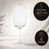 Set 6 Copas Vino  Siena 350ml /465ml